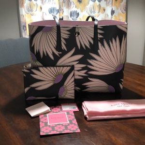 Kate Spade Molly falling flower large tote